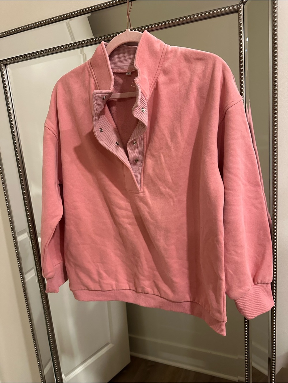 Pink Womens Pull-On Sweatshirt - Picture 6 of 8